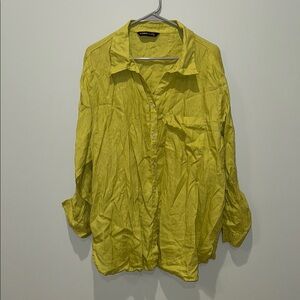 Yellow Button-Up Shirt